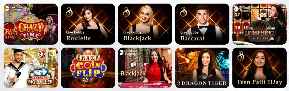 Jeux de casino en direct EMPIRE CASINO