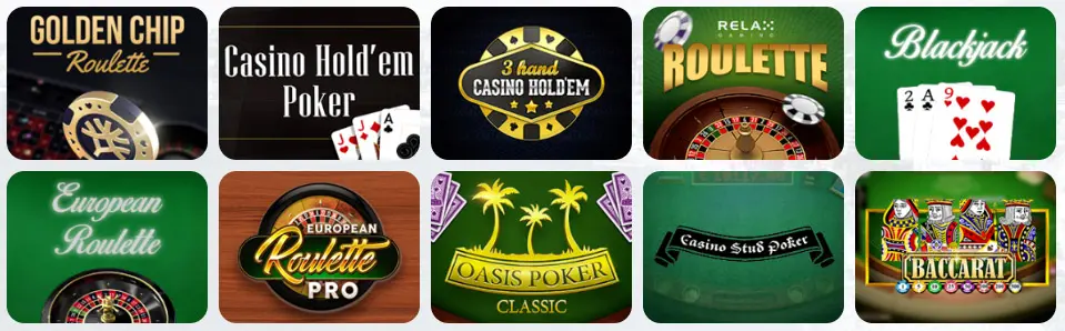 Jeux de table au EMPIRE CASINO