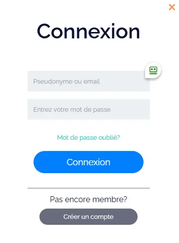 Connexion des membres du EMPIRE CASINO