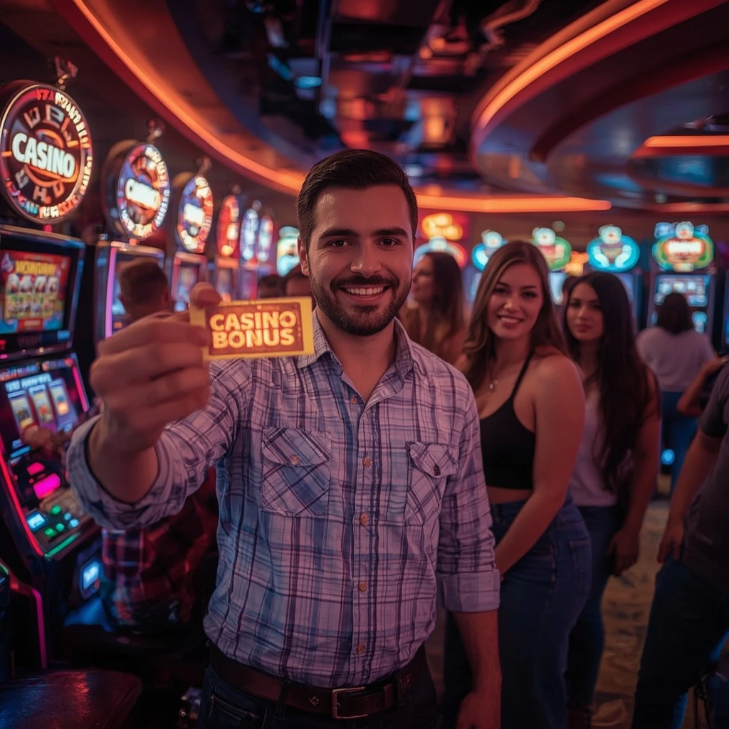 une personne tenant un bonus de casino EMPIRE CASINO